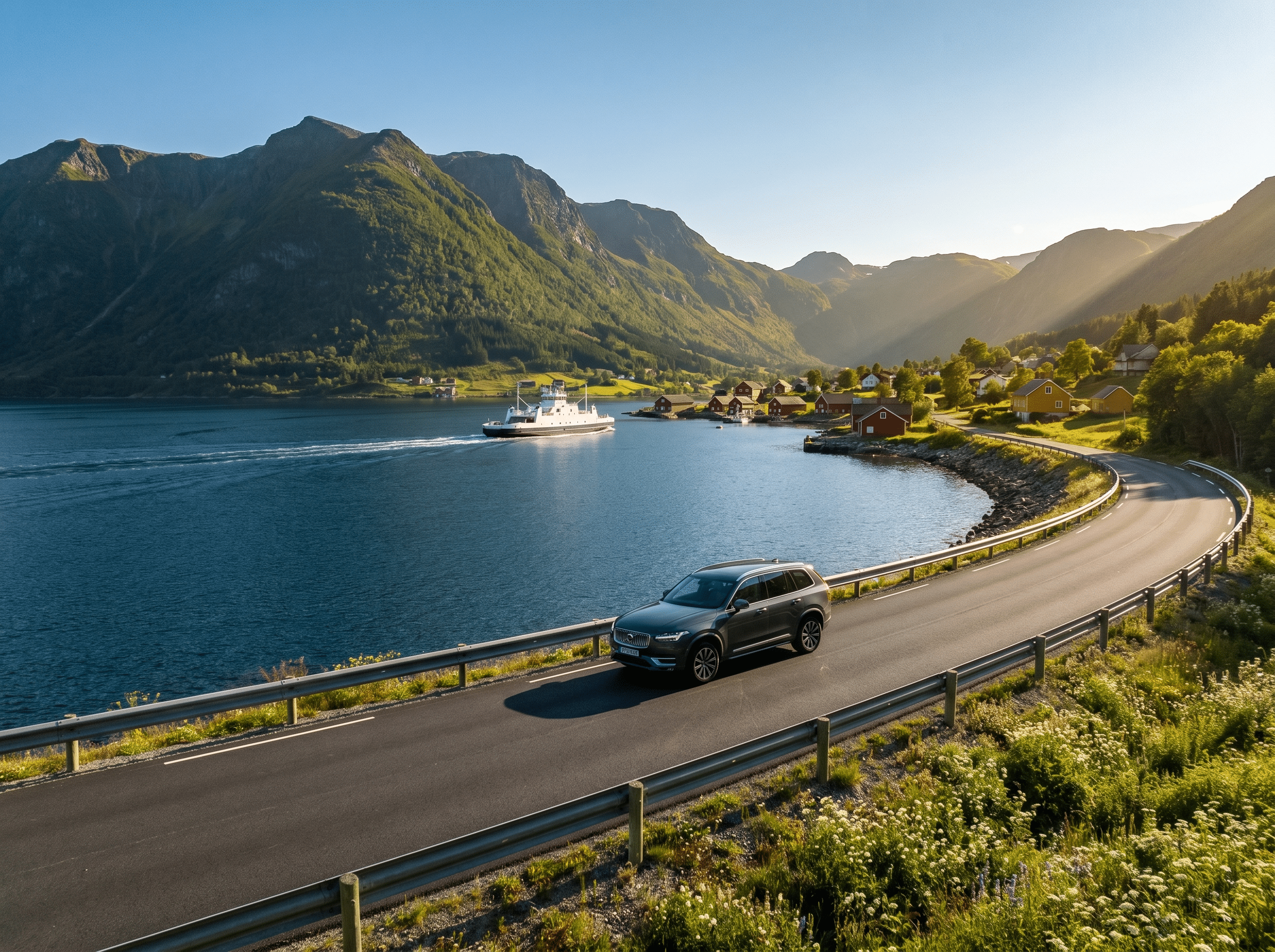 Met de auto of ferry