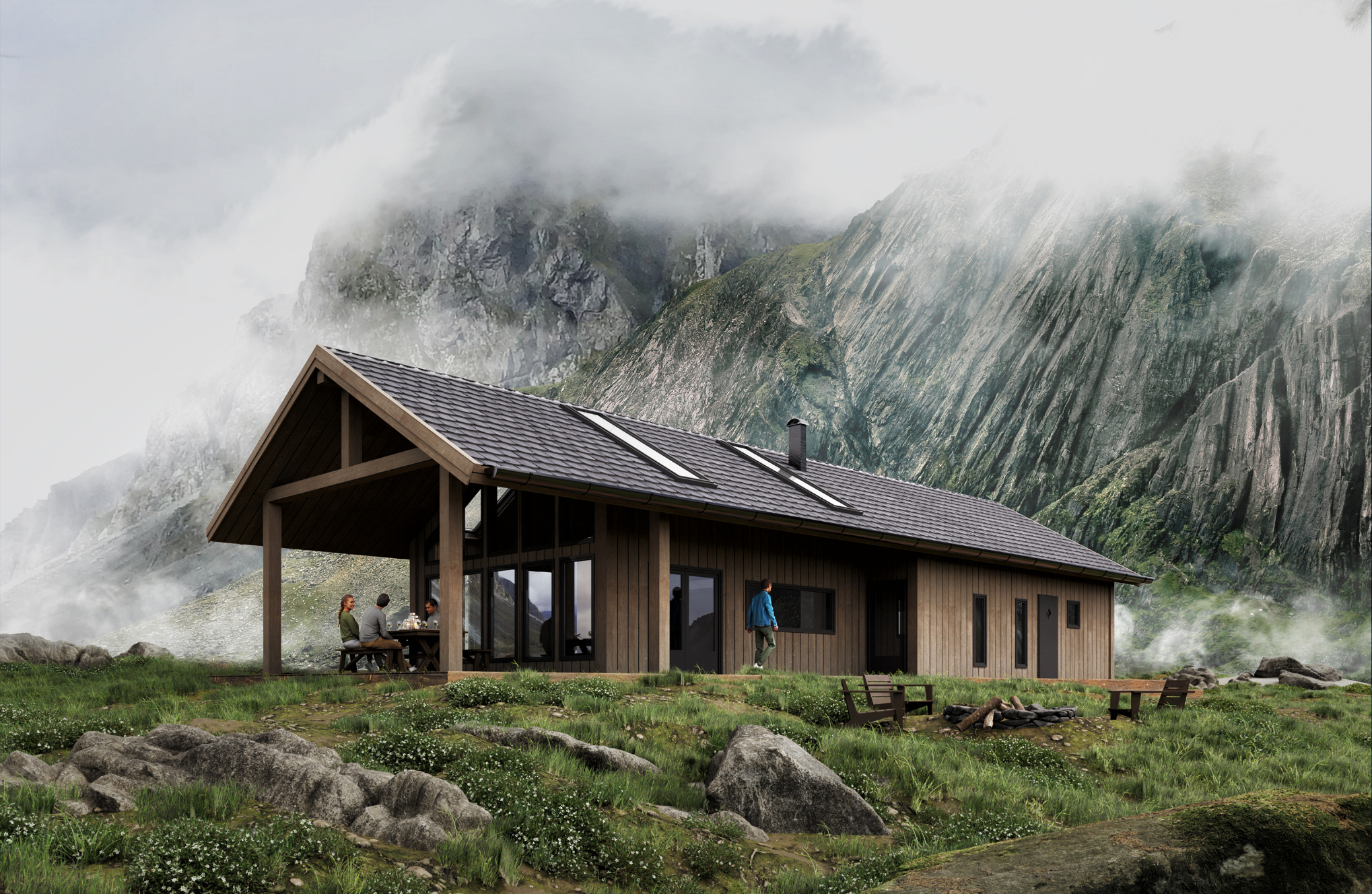 Fotograaf in een Noors landschap